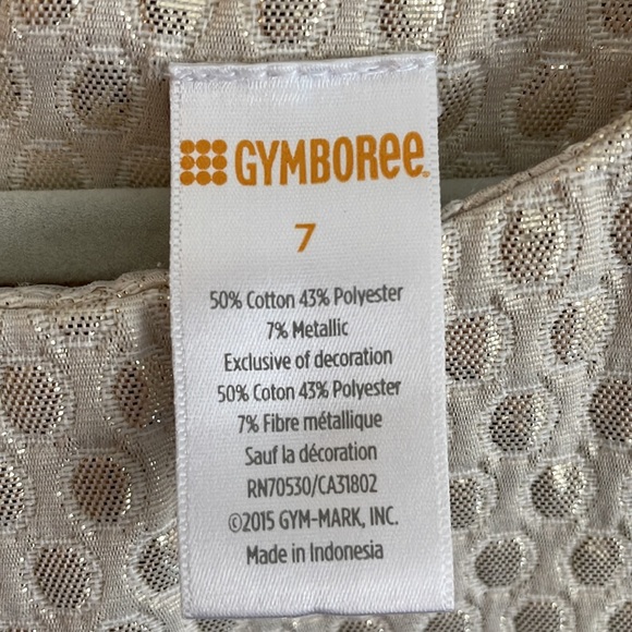 Gymboree Gold and Cream Brocade Dress Size 7 - Picture 10 of 10